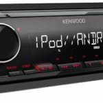 Kenwood KMM-205 USB-Autoradio mit RDS (Hochleistungstuner, MP3, WMA, FLAC, AUX-Eingang, Android Control, Bass Boost, 4x50 Watt, Rot) Schwarz