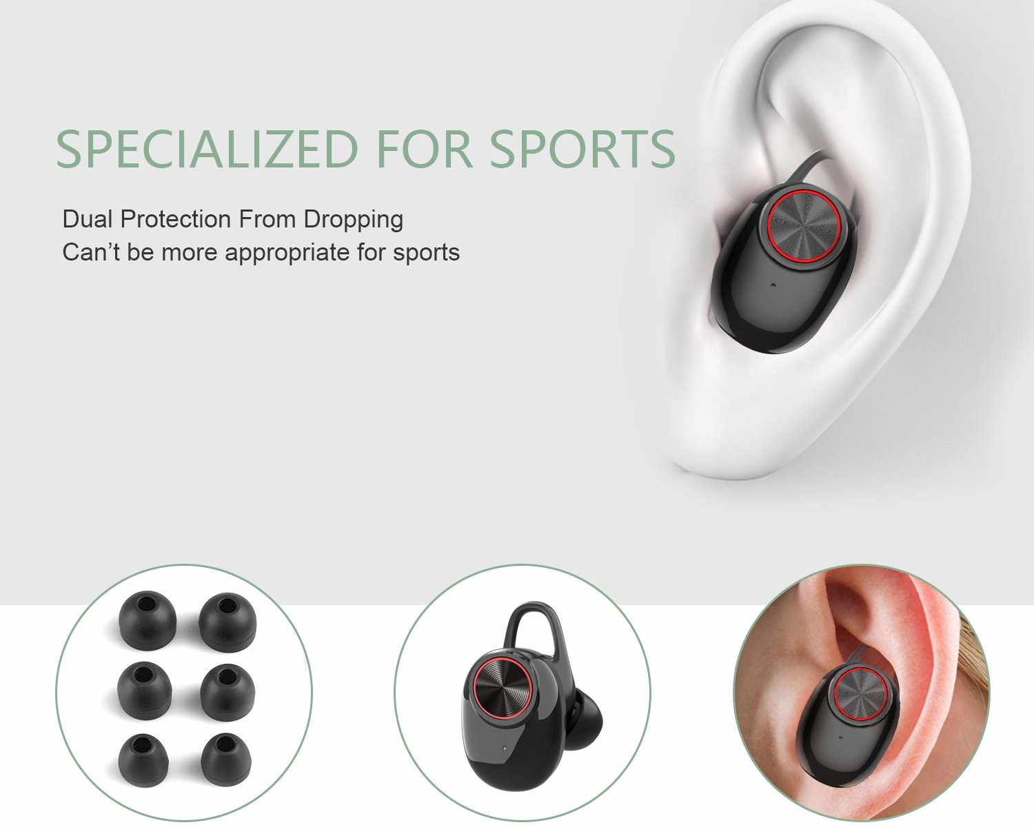 Muzili Bluetooth Ohrhörer für Sport