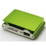 Natthom Mini Fashoin Clip Metall USB MP3 Music Media Player (green)